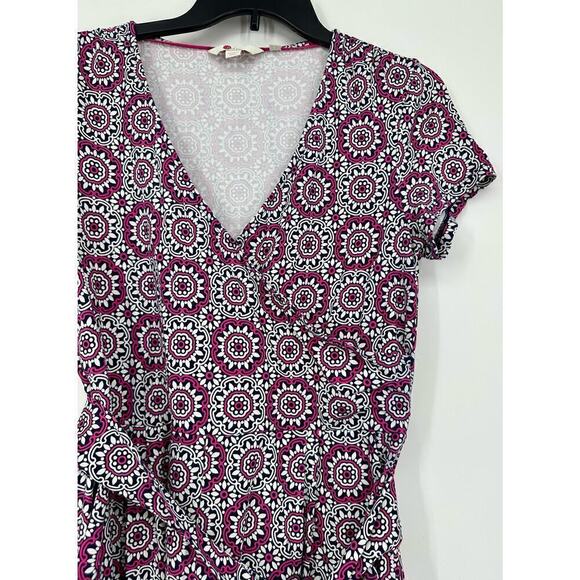 Boden Caroline Pink Floral Jersey Romper Playsuit Short Sleeve Size 8P - Picture 4 of 8